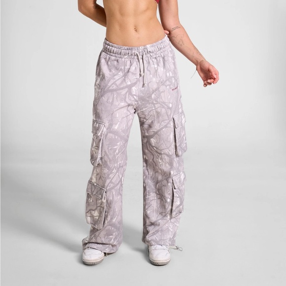 YoungLA Pants - Women's grey camo hunting season cargo joggers